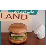 Creative and fun solid wood hamburger coaster, multifunctional decoration - $46.73 CAD