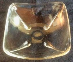 Anchor Hocking Square Glass Bowl Vintage Shallow Dish Clear Serving Bowl - $14.87