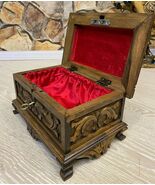 PUZZLE PANDORA WOODEN BOX HANDMADE MAGIC TRICK SECRET JEWELERY FOOTED CASE - $1,234.92 MXN