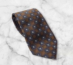 Robert Jensen Mens 100% Silk Tie Handmade In Italy 59x3.25 Gold Designer... - £27.75 GBP