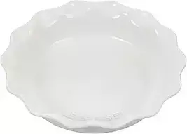 Le Creuset Stoneware 9" Heritage Pie Dish White New Free Fast Shipping P... - $49.95