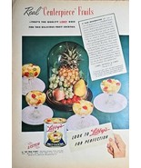 LIBBY&#39;S FRUIT COCKTAIL - 1946 Vintage Print Ad - Centerpiece Fruits-Deli... - $17.79 CAD