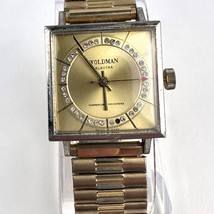 Men&#39;s Woldman Electra Watch Silver Gold Tone Jeweled Quartz Elastic Spei... - £42.04 GBP