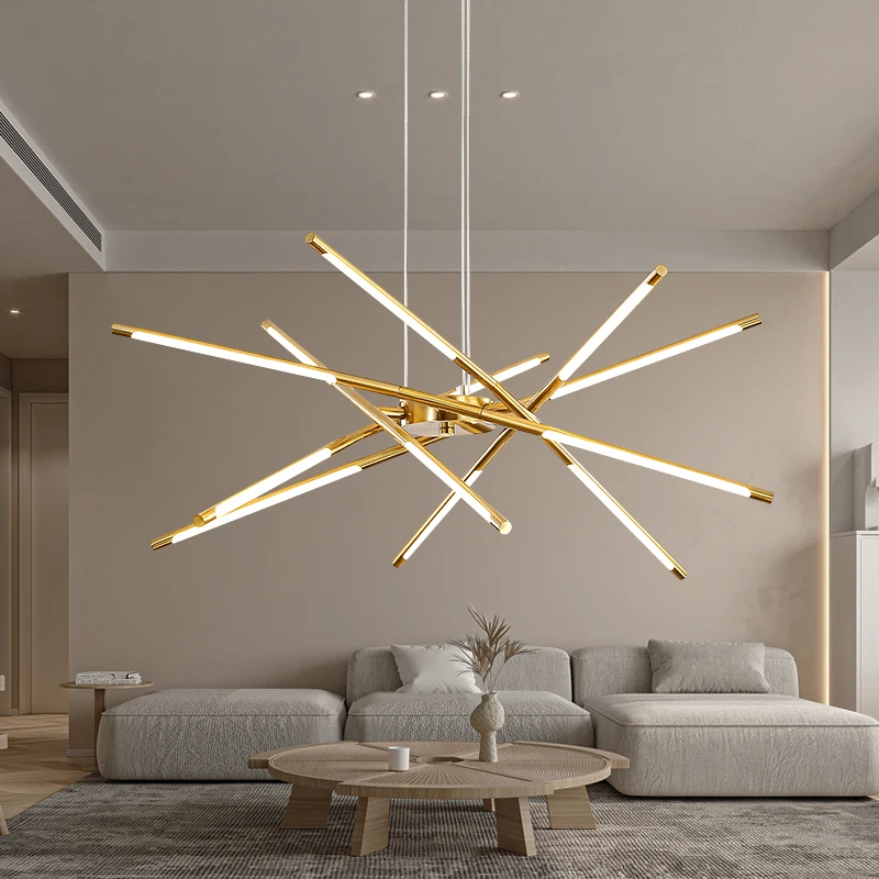 For living room dining tables kitchen gold bedroom loft ceiling lighting led chandelier thumb200