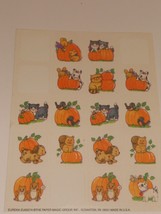 1 Partial sheet of Paper Magic Group Stickers Pumpkins kittens puppies - $3.00