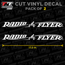 Set of 2 Radio Flyer Logos | Wagon Replacement Vinyl Decals 17.5 X 1.6 in. - $14.99