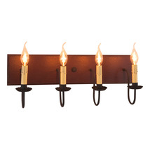 4 Arm Bathroom Vanity Light in Americana Red USA Handcrafted - £230.17 GBP