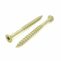 100 Qty #9 X 2-1/2&quot; Inch Tan Fence &amp; Deck Screws | Torx Star Drive | Bit... - £36.28 GBP