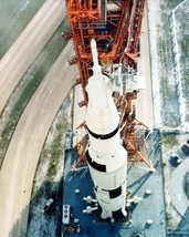 Saturn V rocket with Apollo 8 capsule is moved to the launch pad -New 8x10 Photo - £7.03 GBP