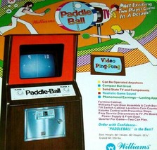 Paddle Ball Arcade FLYER Ping Pong Original UNUSED 1st Wms Video Game 1973 - £35.87 GBP