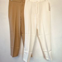 2 Levis Bend Over Pants size 12P White Beige Vintage 1980s NWT Tapered Leg P1 - £19.87 GBP