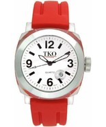 NEW TKO ORLOGI TK508-WR Unisex Milano Watch Water Resistant RED Rubber S... - $31.63