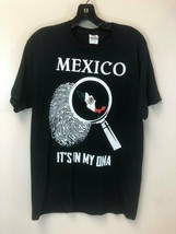 Fruit of the Loom Men&#39;s Medium Black T-Shirt Mexico It&#39;s in my DNA - £7.06 GBP