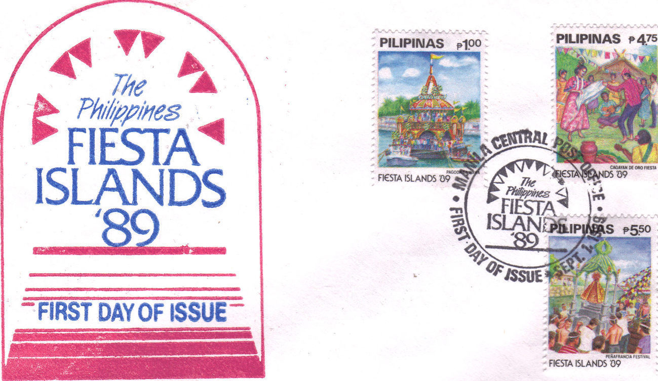 The Philippines FIESTA ISLANDS &#39;89 1st Day Issue Manla 1989 - $1.95