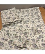JC Penny Hydrangea Purple Curtain Set 42x34” Valance Shabby 2 42x64” Pan... - $68.26 CAD