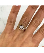 1 Ct Round Lab-Created Diamond Women&#39;s Wedding Ring 14K Yellow Gold Plated - $2,012.44 MXN