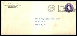 1937 US Cover -National Grocery Co, Jersey City, New Jersey to New York, NY D11  - £1.57 GBP