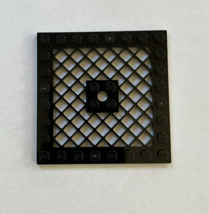 Lego Modified Plate 8 x 8 Grille &amp; Hole - PN 4151 - Black - New - £3.74 GBP