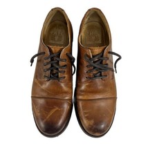 FRYE Women’s 9 B ERIN Lug Oxford Cognac Brown Full Grain Leather Shoes Lace Up - $84.13