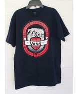Vans Off the Wall California Original Size Medium Logo Navy Blue T-Shirt - $12.87