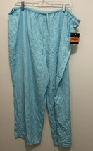 Apostrophe Women’s Pajama Bottom Pants XL 18 Waist 38” To42” New Turquoi... - $6.65