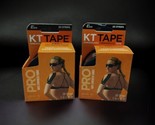 2x KT Tape Kinesiology Therapeutic Tape Precut Strips Jet Black 20 Strip... - $29.39