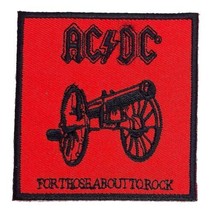 AC DC For Those About To Rock Iron On Sew On Embroidered Patch 3&quot;x 3&quot; - £5.71 GBP