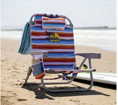 2016 Backpack Cooler Chair From Tommy Bahama With A Towel Bar And Storage Pouch. - £72.69 GBP
