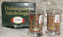 Holmegaards Juledram Glass-Set of 2-Christmas-1998-Denmark - £22.43 GBP