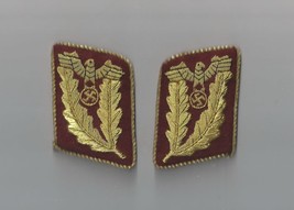 Replica Reproduction WW2 GERMAN N.S.D.A.P. Collar Tabs &quot;Gauleiter&quot; Hand Made - £39.09 GBP