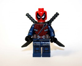 Spider-Man&#39;s Wild Deadpool Marvel Building Minifigure Bricks US - £7.21 GBP