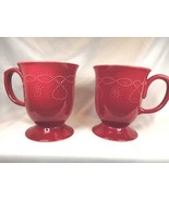 The Pioneer Woman Red Cowgirl Lace Mug Qty 2 14 oz mugs ONE HAS A HAIRLI... - $11.88