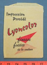 Vintage Lyon Postcards Store Paris France Paper Shopping Bag dq - $15.83