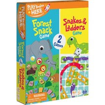 Forest Snack Game &amp; Snakes &amp; Ladders Game Ages 3+ 2 Games 1 Box Preschoo... - £14.23 GBP