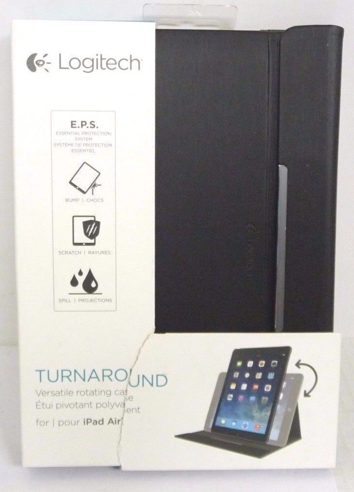 Logitech Turnaround Carrying Case for iPad Air - Intense Black #103 - £9.86 GBP