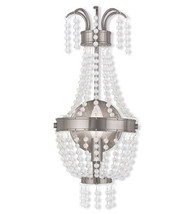 Livex 51872-91 Valentina 1 Light Wall Sconce In Brushed Nickel - £383.12 GBP