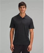 Lululemon Metal Vent Tech Polo Mens M Black Golf Performance Shirt Short... - $34.38 CAD