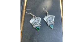 New PHILADELPHIA EAGLE NFL Silver Dangle Earrings Non-Allergenic SUPER B... - $11.83