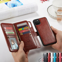 k19) Leather flip Magnetic back cover cover For Apple iPhone MODELS - £67.78 GBP