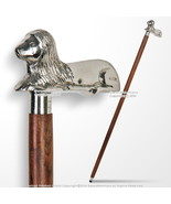 35.5&quot; Handmade Sheesham Wood Gentleman Walking Cane with Lion Solid Bras... - $15.82