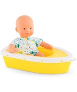 Corolle Mini 8&quot; Baby Bath Doll and Boat Set - Frog Pattern on Clothing, ... - £21.21 GBP