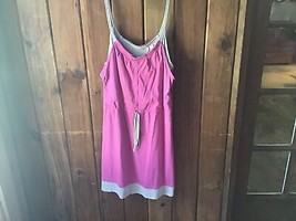 Lauren Conrad Dress Size M Pink Gray Color Block Sundress Strappy Layere... - £10.11 GBP