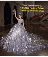 Designer Main Dress, Advanced Flashing Galaxy Starry Sky Beautiful Dress - €179,76 EUR