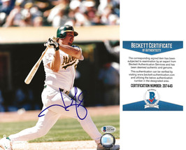 Jason Giambi Oakland A&#39;s signed baseball 8x10 photo Beckett COA autographed - £77.85 GBP
