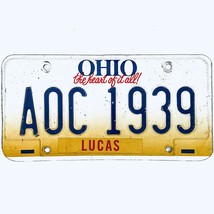  United States Ohio Lucas County Passenger License Plate A0C 1939 - £14.76 GBP