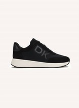 Dkny women&#39;s oaks logo lace up sneaker in Black - size 8.5 - £52.54 GBP