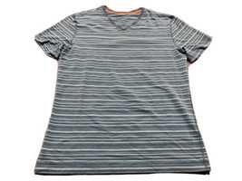 Lululemon Men’s Green Striped V-Neck Short-Sleeve T-Shirt - XL - £17.57 GBP