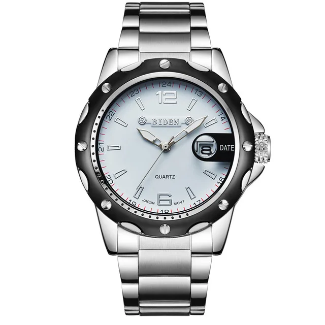  Men Quartz Watch Full Stainless Steel Men&#39;s Wristwatch Military Sport Watches G - £31.10 GBP