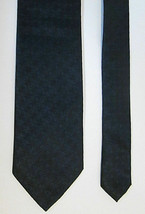 Men&#39;s Vtg CHEVALIER 100% Silk Handmade Necktie Navy Blue Shiny Embossed ... - £15.79 GBP