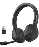 LEVN Bluetooth 5.3 Headset, Wireless Headset with Mic - $317.72 MXN